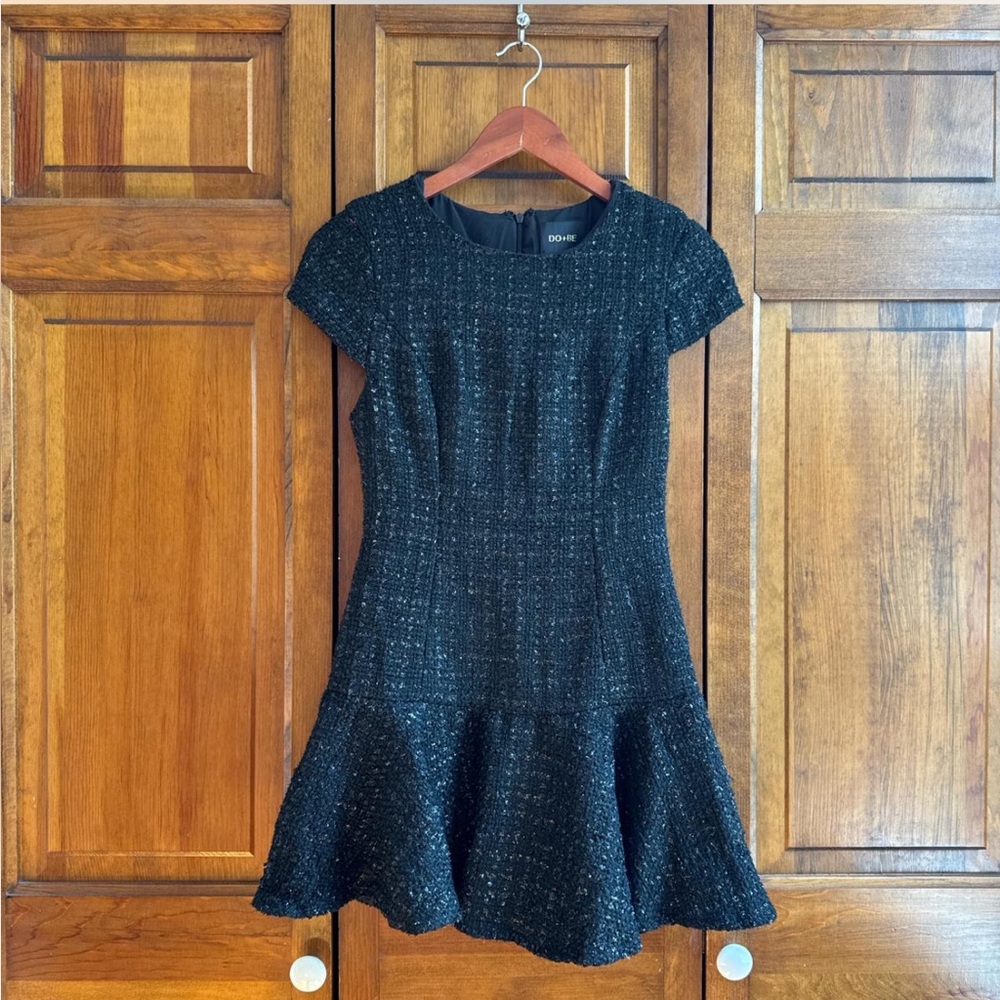 DO+BE Black Tweed Mini Dress